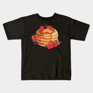 pancakes, kawaii, butter cartoon Kids T-Shirt